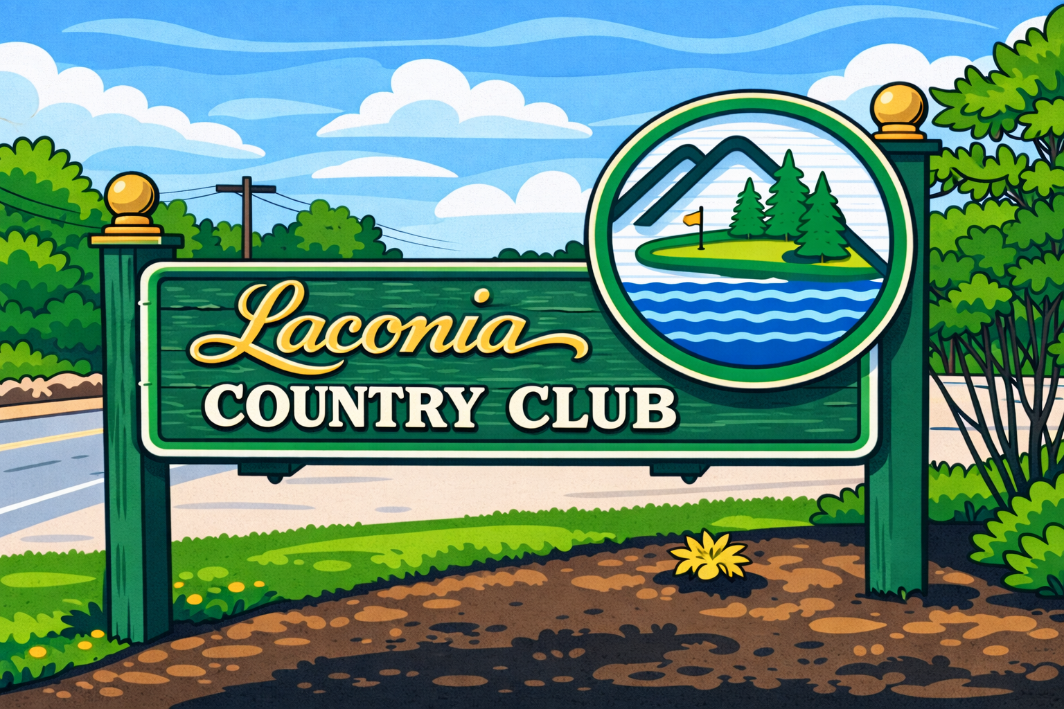 Laconia Country Club sign