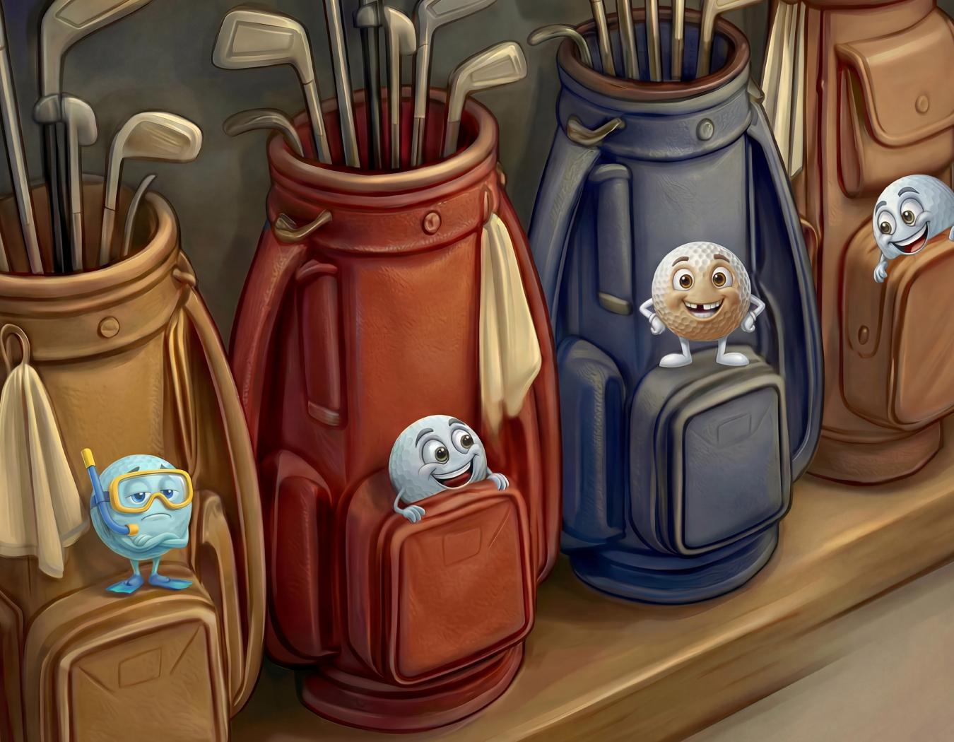 Illustrations from Once Upon a Golf Swing